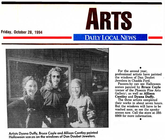 Bruce M Coyle in the Daily Local News October 1994