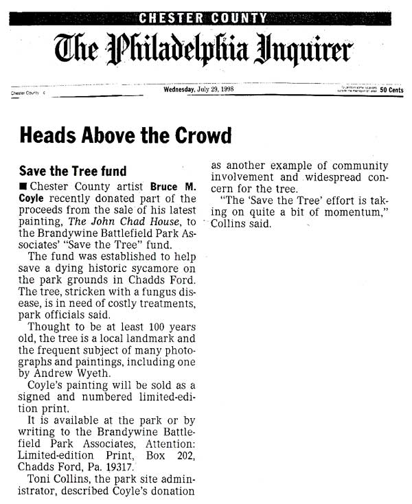 Bruce M. Coyle in the Philadelphia Inquirer, July 1998